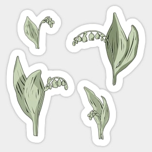 Lily-of-the-valley sticker pack Sticker